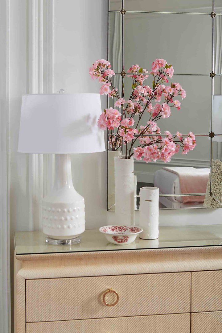 Aspen Tall Vase, Blanc de Chine