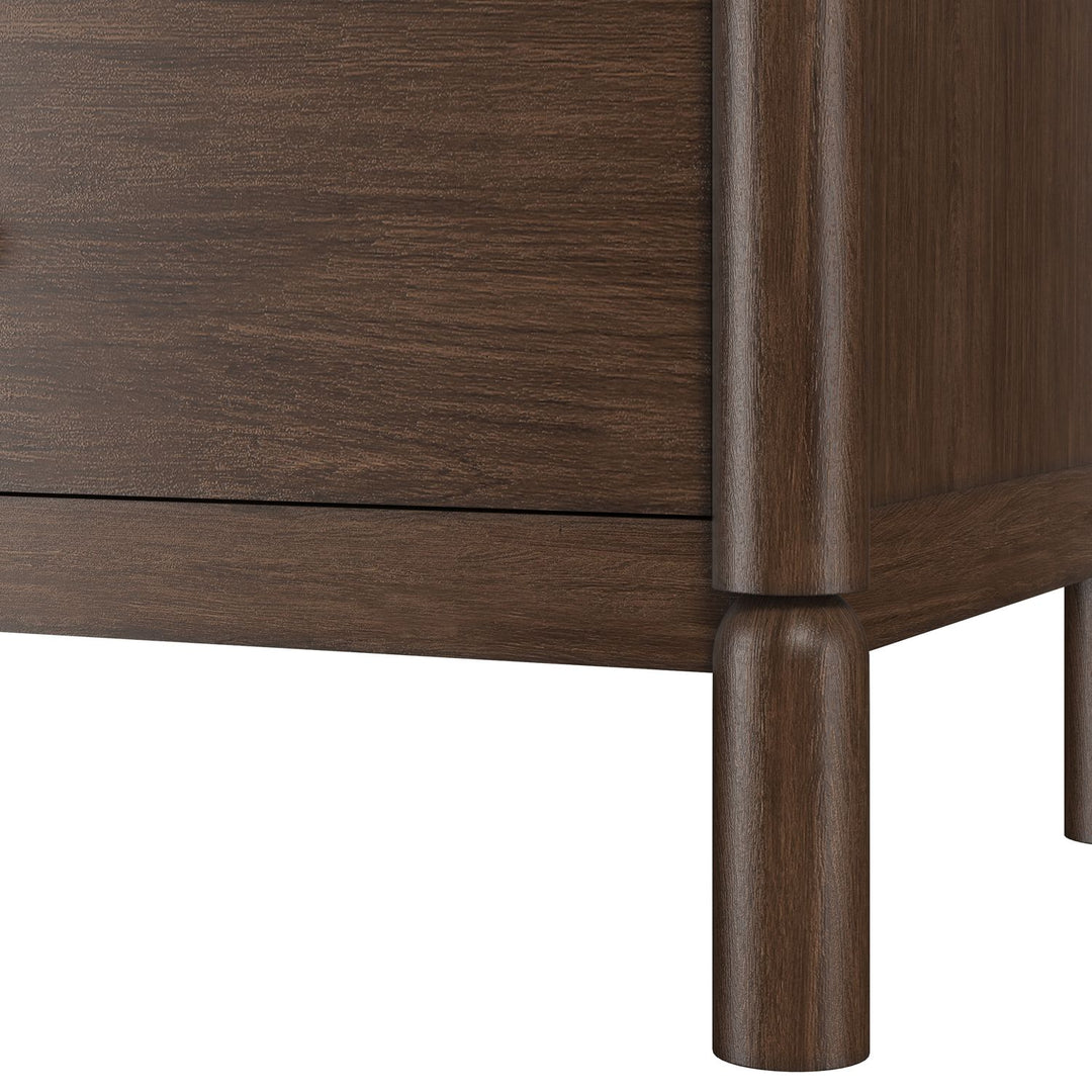 Verge 3 Drawer Nightstand — Handcrafted Walnut