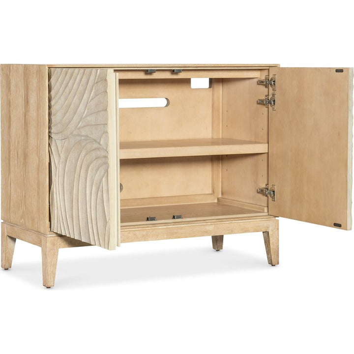 Nightstands Solace Carved Nightstand - Light Wood