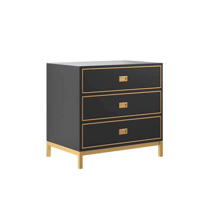 Boulevard Accent Nightstand — Raven Black
