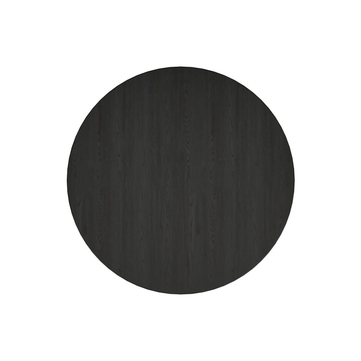 Atrium Round Dining Table — hand rubbed black with undertones of brown