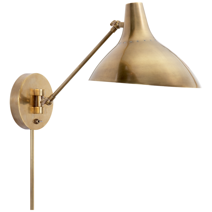 Charly Wall Light-Visual Comfort-VISUAL-ARN 2006HAB-Wall LightingHand-Rubbed Antique Bras-2-France and Son