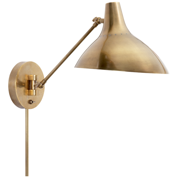 Charly Wall Light-Visual Comfort-VISUAL-ARN 2006HAB-Wall LightingHand-Rubbed Antique Bras-2-France and Son