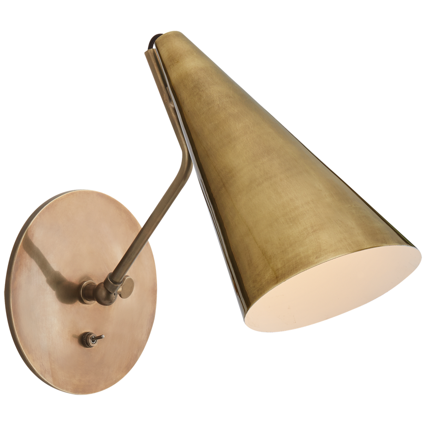 Clembuy Wall Light-Visual Comfort-VISUAL-ARN 2024HAB-HAB-Wall LightingHand-Rubbed Antique Brass-2-France and Son