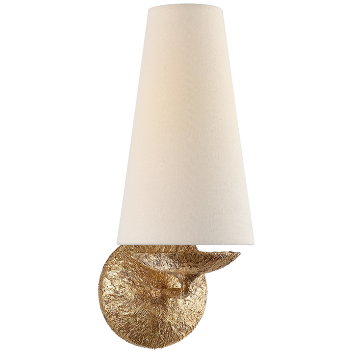 Fonny Single Sconce-Visual Comfort-VISUAL-ARN 2201GP-L-Wall LightingGilded Plaster-2-France and Son