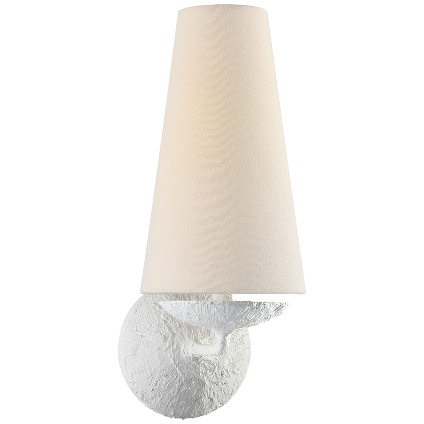 Fonny Single Sconce-Visual Comfort-VISUAL-ARN 2201PL-L-Wall LightingPlaster-3-France and Son