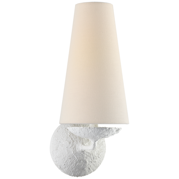 Fonny Single Sconce-Visual Comfort-VISUAL-ARN 2201PL-L-Wall LightingPlaster-3-France and Son