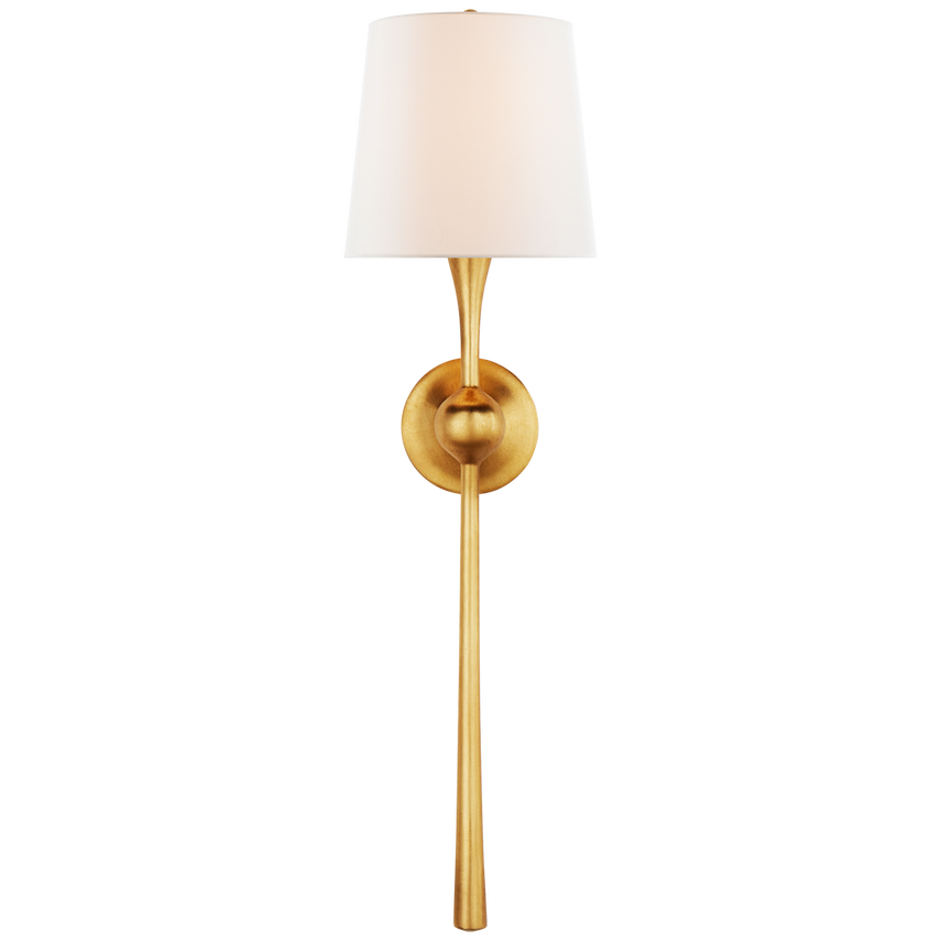 Doddy Large Tail Sconce-Visual Comfort-VISUAL-ARN 2302G-L-Wall LightingGild-3-France and Son