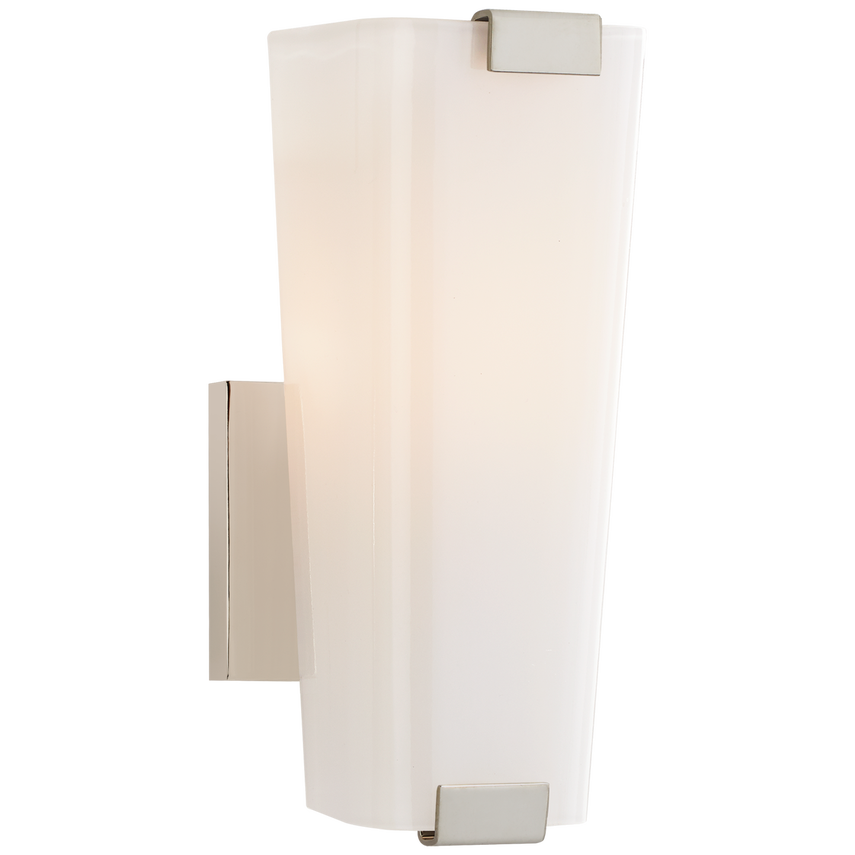 Alvin Small Single Sconce-Visual Comfort-VISUAL-ARN 2309PN-WG-Wall LightingPolished Nickel with White Glass-4-France and Son