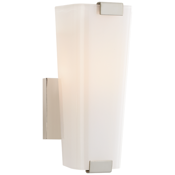 Alvin Small Single Sconce-Visual Comfort-VISUAL-ARN 2309PN-WG-Wall LightingPolished Nickel with White Glass-4-France and Son