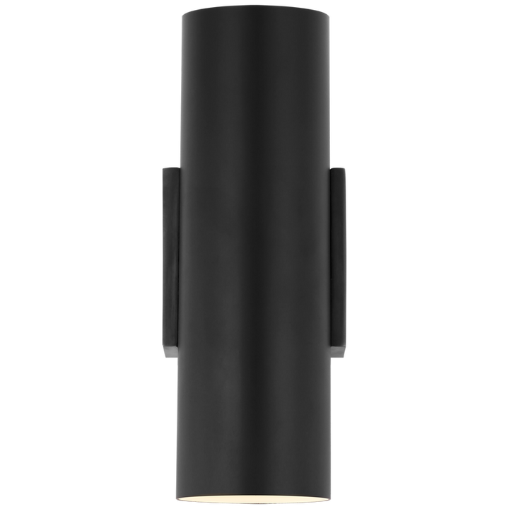 Newsun Small Cylinder Sconce-Visual Comfort-VISUAL-ARN 2440BLK-Wall LightingMatte Black-1-France and Son