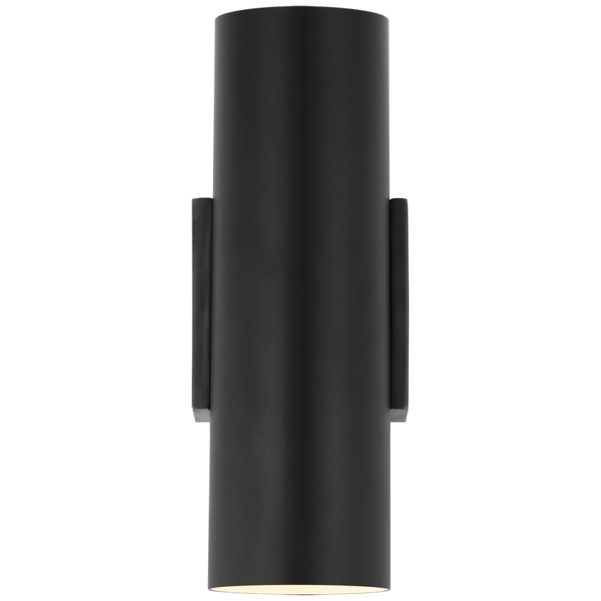 Newsun Small Cylinder Sconce-Visual Comfort-VISUAL-ARN 2440BLK-Wall LightingMatte Black-1-France and Son