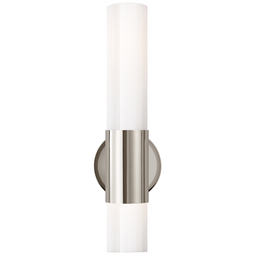 Penny Medium Cylindrical Sconce-Visual Comfort-VISUAL-ARN 2611PN-WG-Wall LightingPolished Nickel-2-France and Son