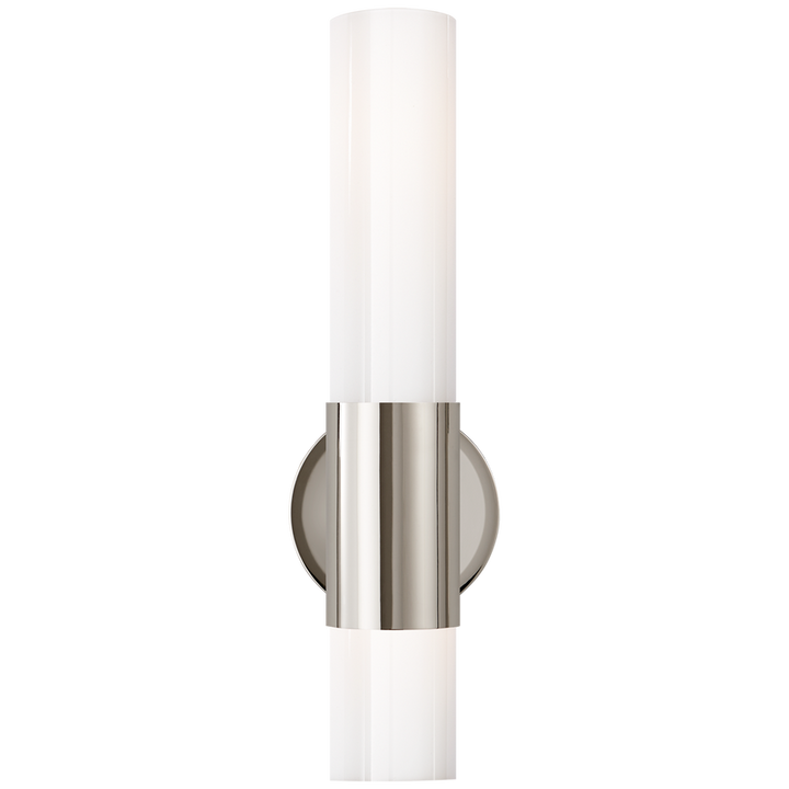 Penny Medium Cylindrical Sconce-Visual Comfort-VISUAL-ARN 2611PN-WG-Wall LightingPolished Nickel-2-France and Son