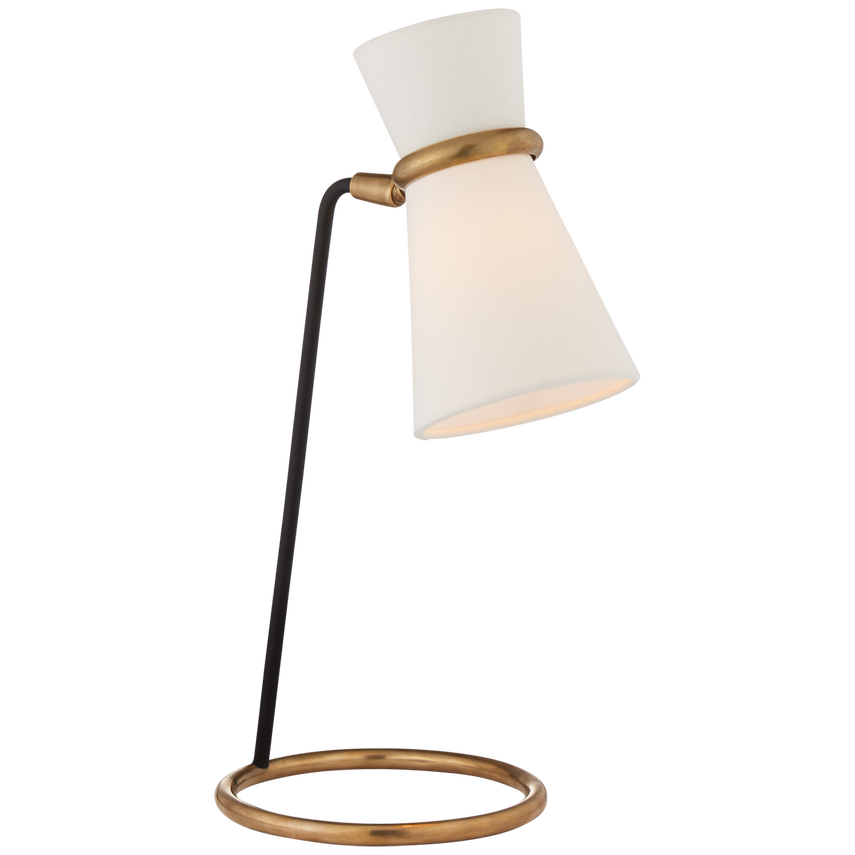 Clarrisa Table Lamp-Visual Comfort-VISUAL-ARN 3003BLK-L-Table LampsBlack and Brass-1-France and Son