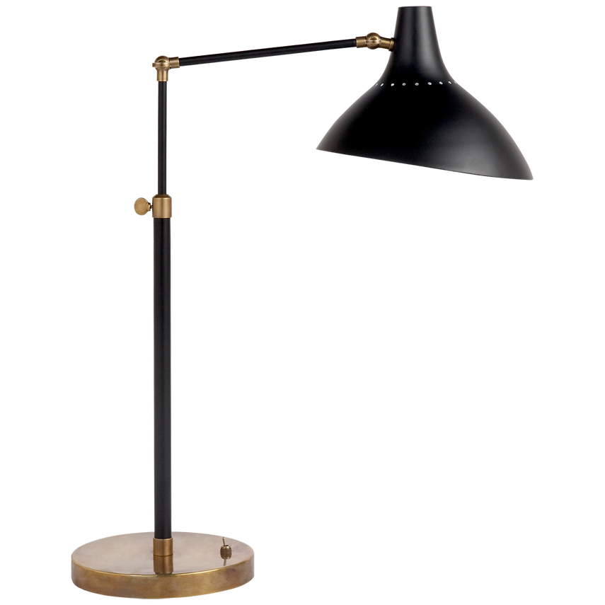 Charly Table Lamp-Visual Comfort-VISUAL-ARN 3006BLK-Table LampsBlack And Hand-Rubbed Antique Brass-1-France and Son
