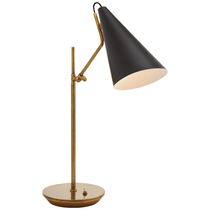 Clembuy Table Lamp-Visual Comfort-VISUAL-ARN 3010HAB-BLK-Table LampsHand-Rubbed Antique Brass/Black-2-France and Son