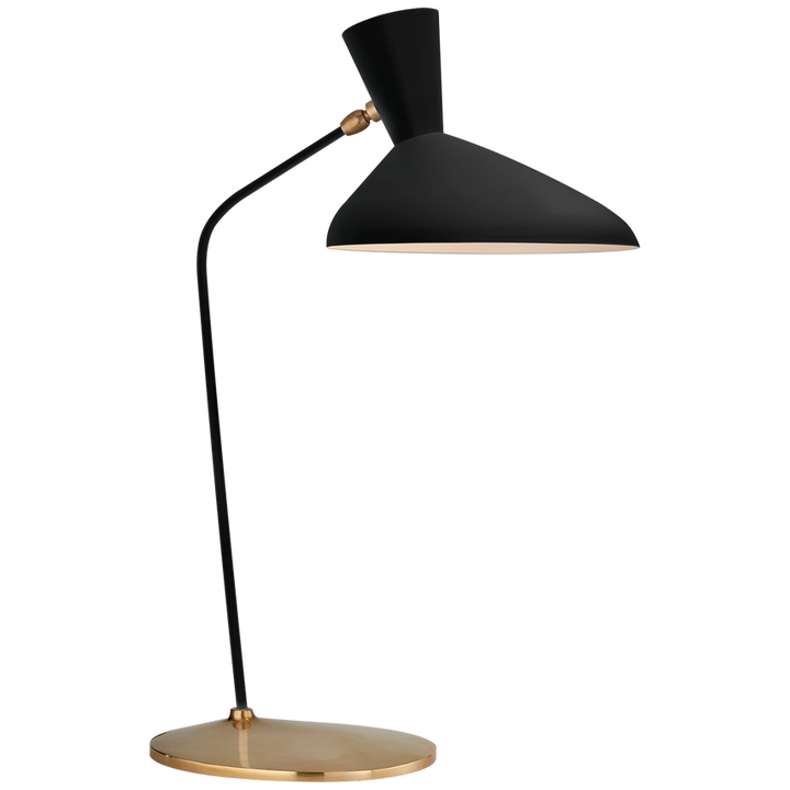 Audrey Offset Table Lamp-Visual Comfort-VISUAL-ARN 3712BLK-Table LampsMatte Black-1-France and Son