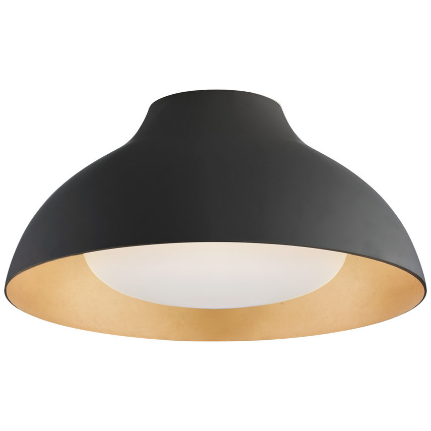 Aurora 15" Flush Mount-Visual Comfort-VISUAL-ARN 4350MBK-SWG-Flush MountsMatte Black-3-France and Son