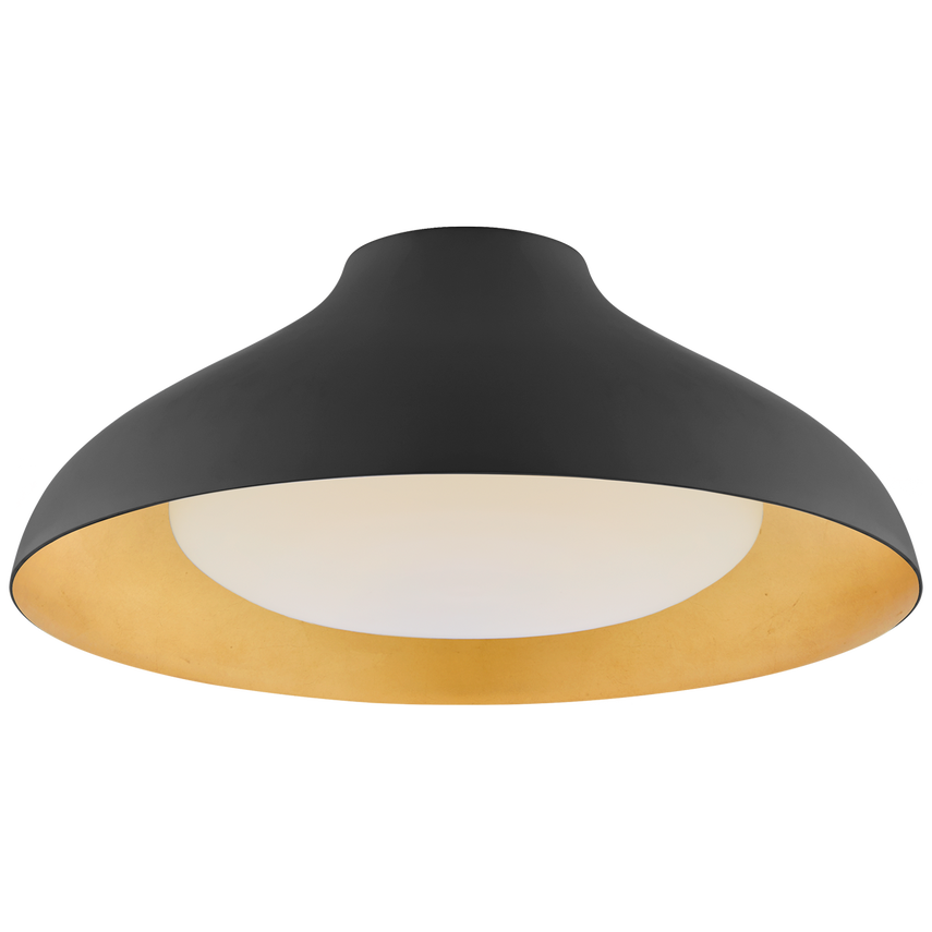 Aurora 18" Flush Mount-Visual Comfort-VISUAL-ARN 4351MBK-SWG-Flush MountsMatte Black-3-France and Son