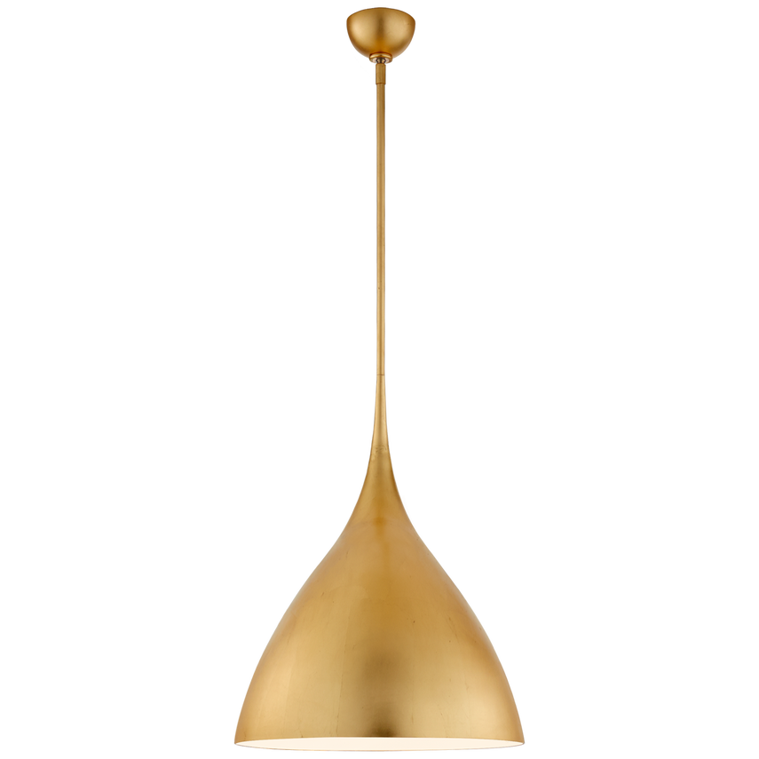 Aurora Medium Pendant-Visual Comfort-VISUAL-ARN 5351G-PendantsGild/White Interior-2-France and Son