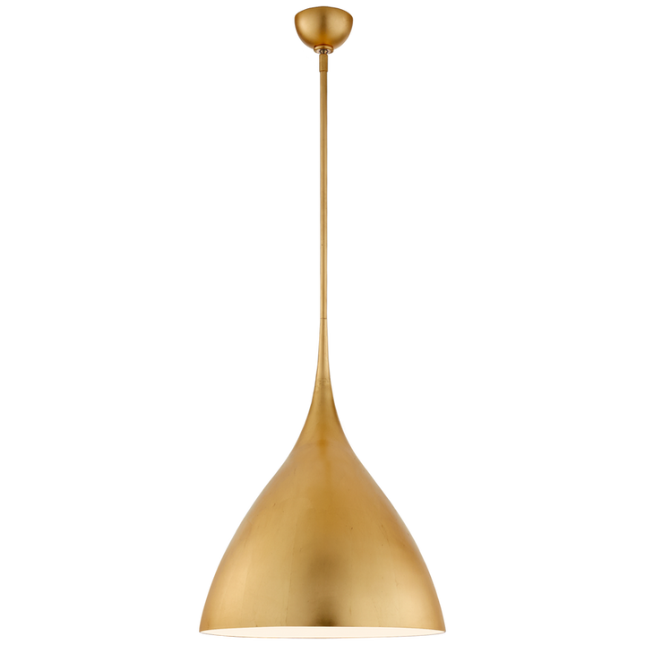 Aurora Medium Pendant-Visual Comfort-VISUAL-ARN 5351G-PendantsGild/White Interior-2-France and Son