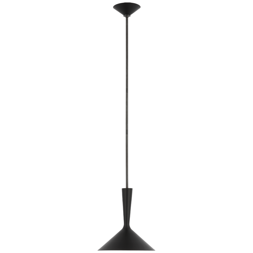 Rositta Medium Pendant-Visual Comfort-VISUAL-ARN 5540BLK/BZ-PendantsBronze with Matte Black Shade-1-France and Son