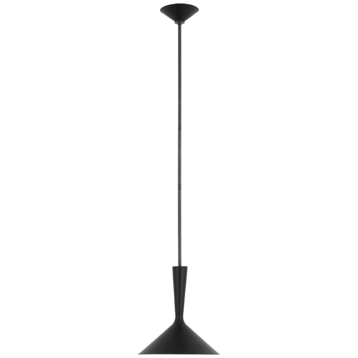 Rositta Medium Pendant-Visual Comfort-VISUAL-ARN 5540BLK/BZ-PendantsBronze with Matte Black Shade-1-France and Son