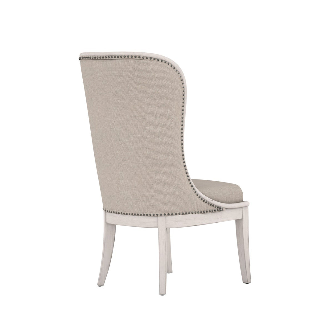 Alcove Host Chair (Set of 2) - Brown, White