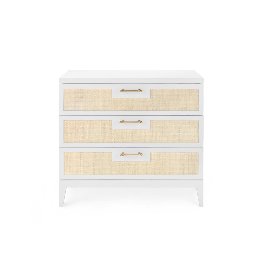 Astor 3-Drawer Side Table, Vanilla