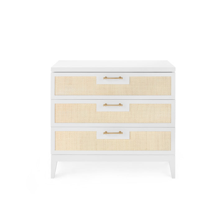Astor 3-Drawer Side Table, Vanilla