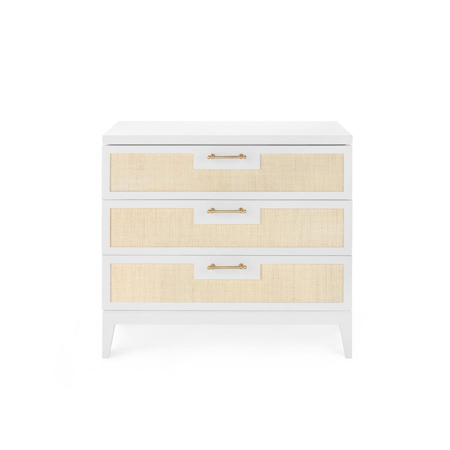 Astor 3-Drawer Side Table, Vanilla