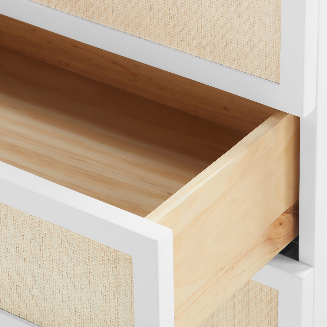 Astor 3-Drawer Side Table, Vanilla