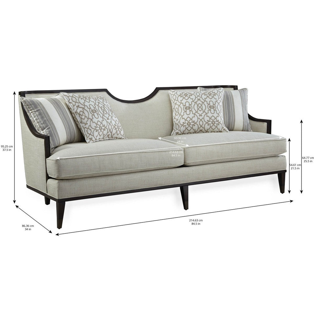 Harper Ivory Sofa - Beige, Brown