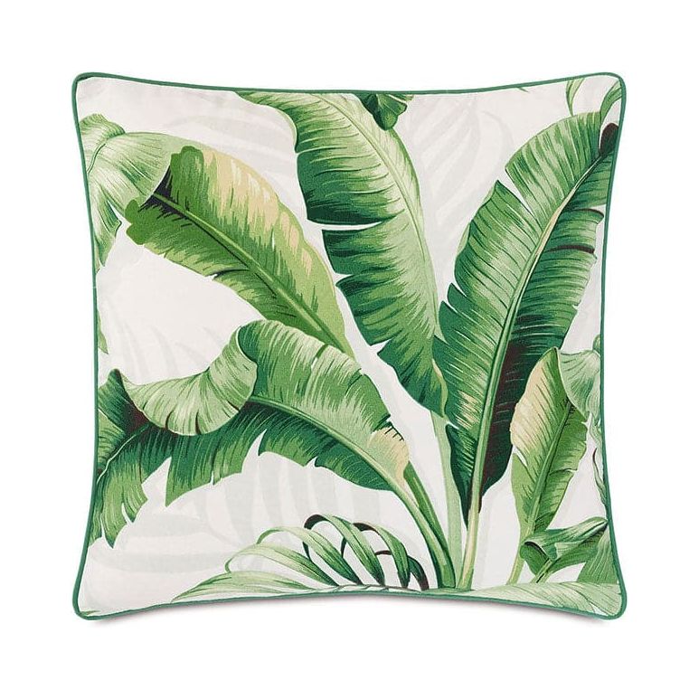 ABACA BANANA LEAF DECORATIVE PILLOW IN CLOUD-Eastern Accents-EASTACC-ATE-1063-Pillows-2-France and Son