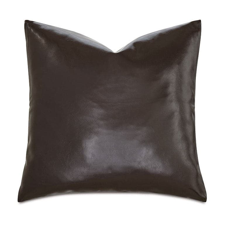 MUSE VEGAN LEATHER DECORATIVE PILLOW-Eastern Accents-EASTACC-ATE-1209-PillowsCoffee-1-France and Son