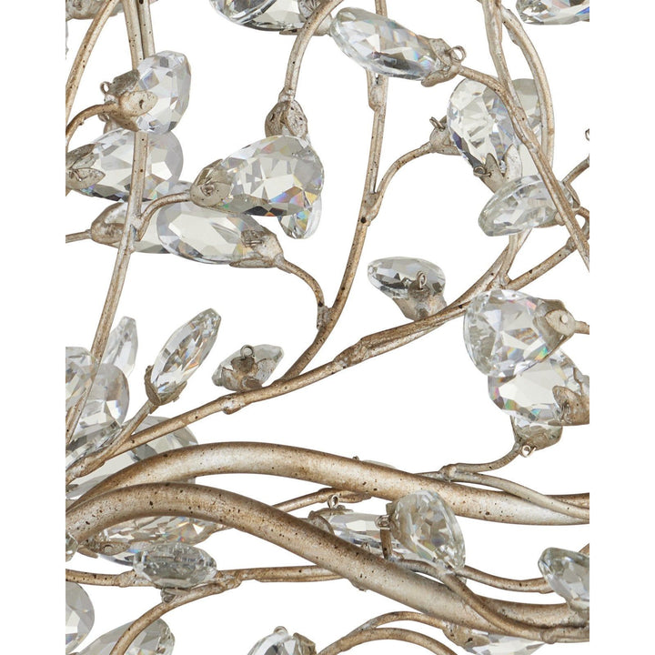 Crystal Bud Large Silver Chandelier