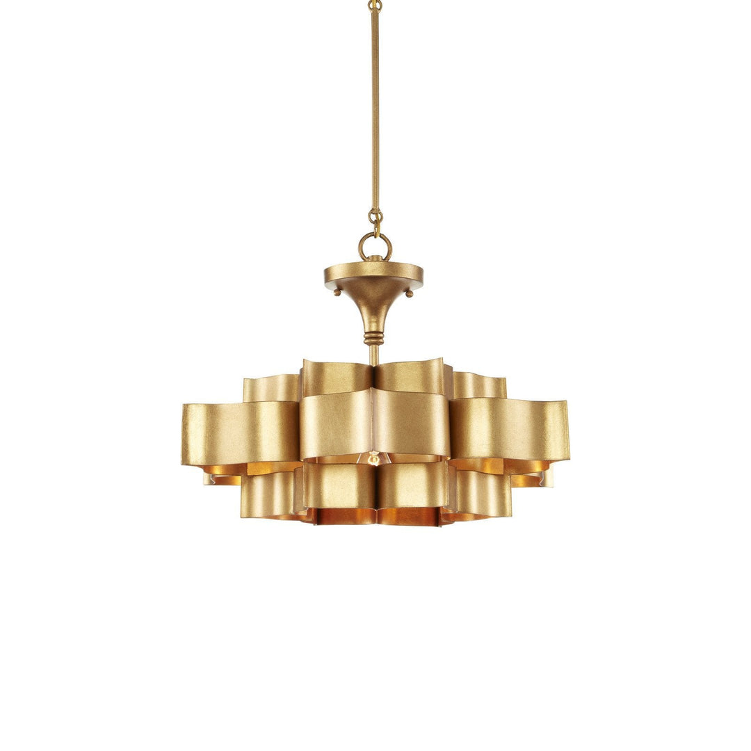 Grand Lotus Small Gold Chandelier