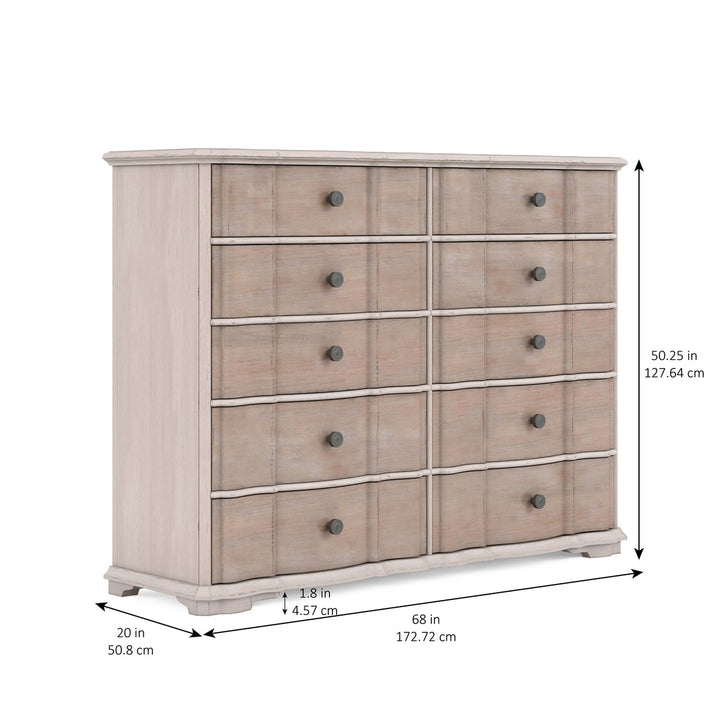 Alcove Master Chest - Brown, White