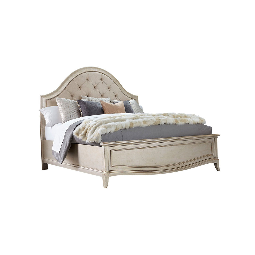 Starlite King Upholstered Panel Bed - Silver