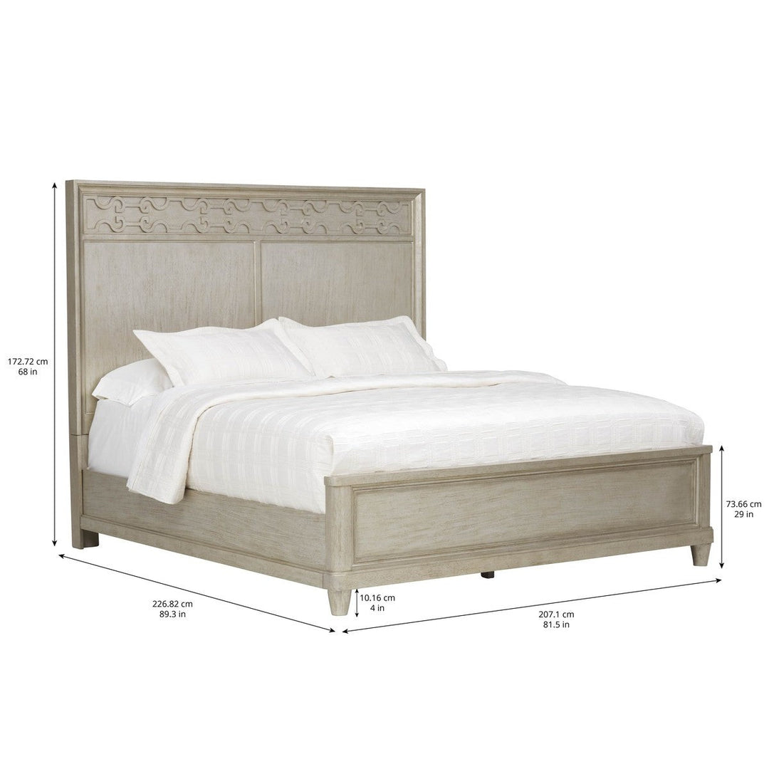 Morrissey King Cashin Panel Bed - Silver