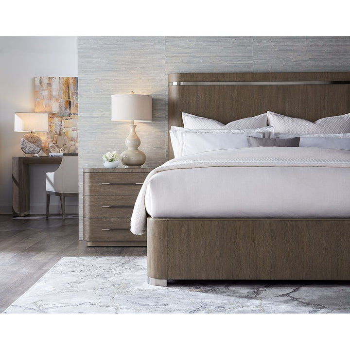 Modern Mood Queen Panel Bed - Dark Wood