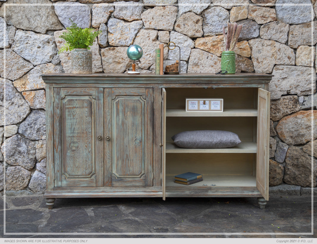 Margot Console/ TV Stand / Buffet-IFD-IFD-IFD7021CNSAG-Sideboards & CredenzasAged Green-3-France and Son