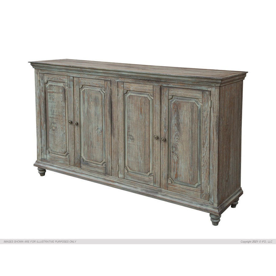 Margot Console/ TV Stand / Buffet-IFD-IFD-IFD7021CNSAG-Sideboards & CredenzasAged Green-1-France and Son