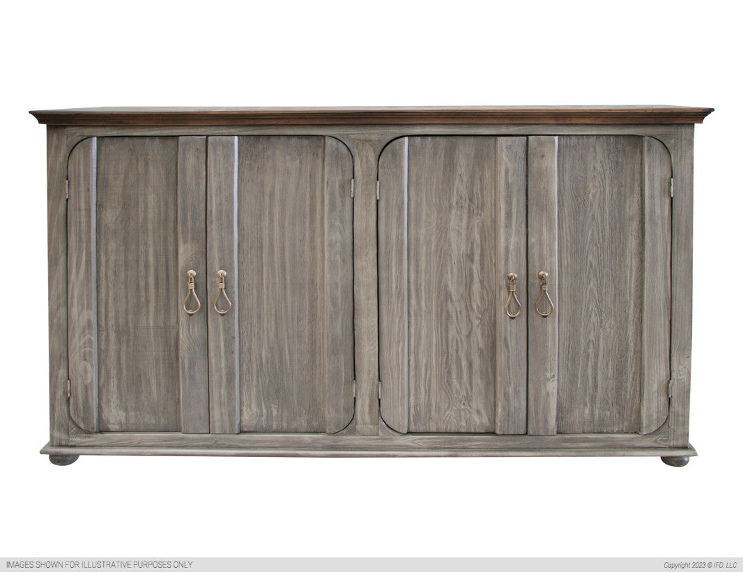 Alba Console/ TV Stand / Buffet-IFD-IFD-IFD9011CNSGN-Sideboards & CredenzasGreen-11-France and Son