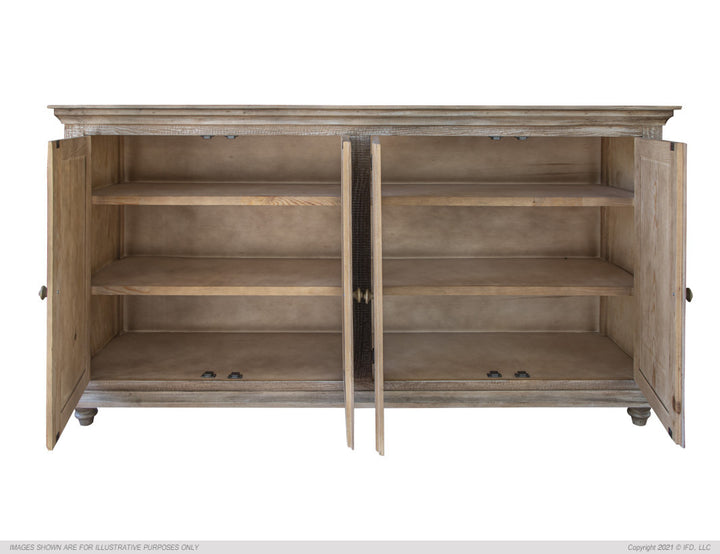 Margot Console/ TV Stand / Buffet-IFD-IFD-IFD7021CNSAG-Sideboards & CredenzasAged Green-5-France and Son