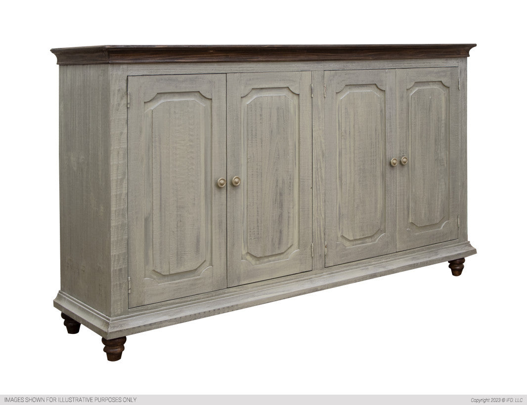 Margot Console/ TV Stand / Buffet-IFD-IFD-IFD7021CNSAG-Sideboards & CredenzasAged Green-15-France and Son