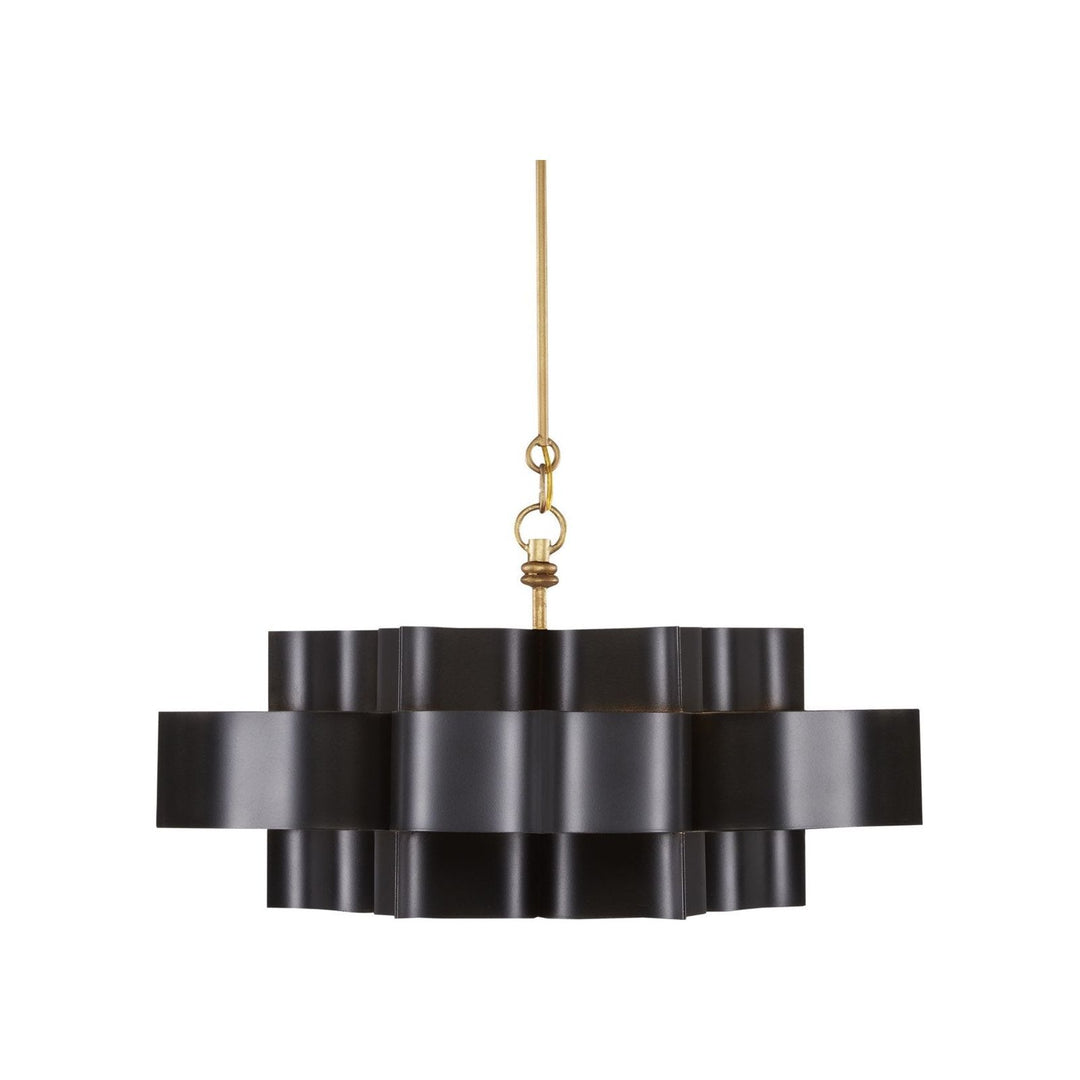 Grand Lotus Small Black Chandelier