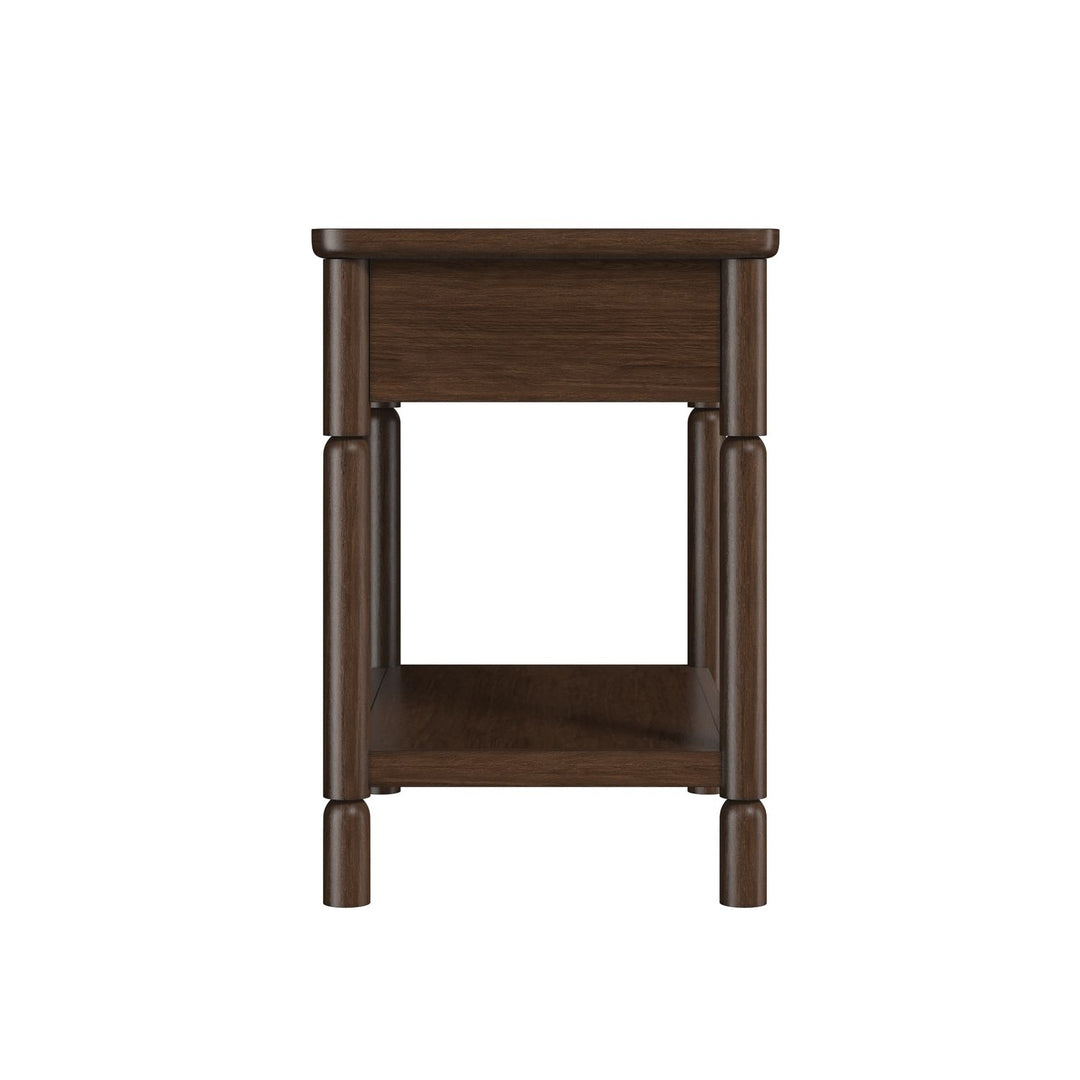 Verge Open Nightstand — Handcrafted Walnut