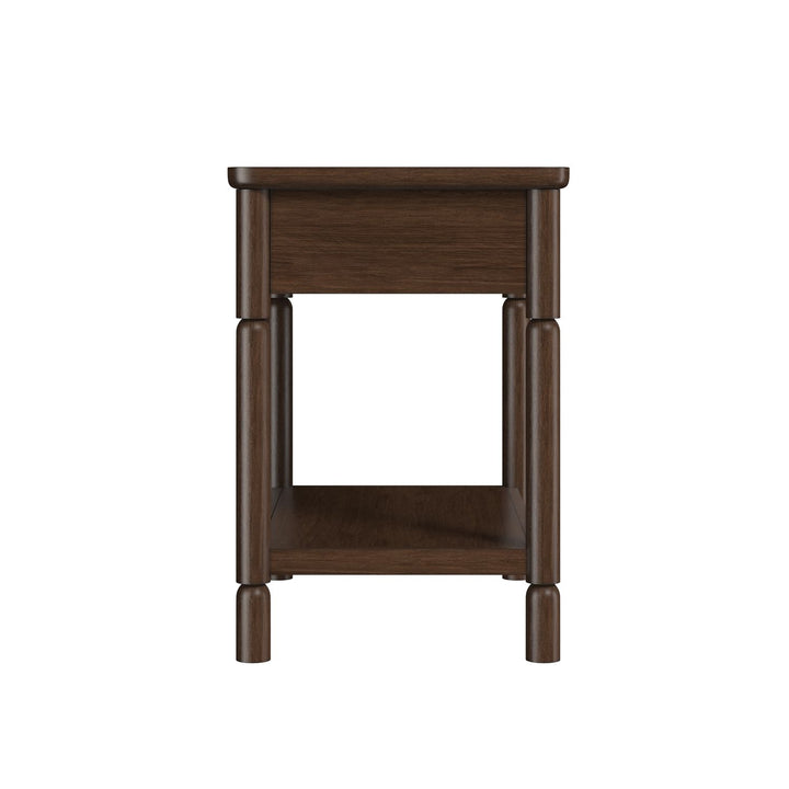 Verge Open Nightstand — Handcrafted Walnut